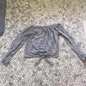 off the shoulder long sleeve top/ from tillys